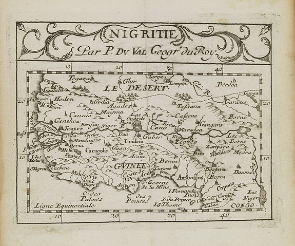 DU VAL , P., Nigritie., antique map, old maps