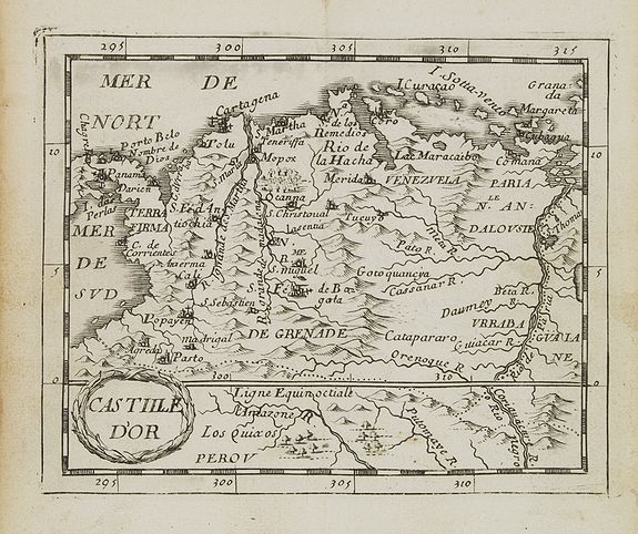 DU VAL, P., Castille d\'Or., antique map, old maps