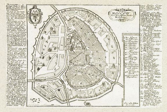 KILIAN, G.C., Moscow., antique map, old maps
