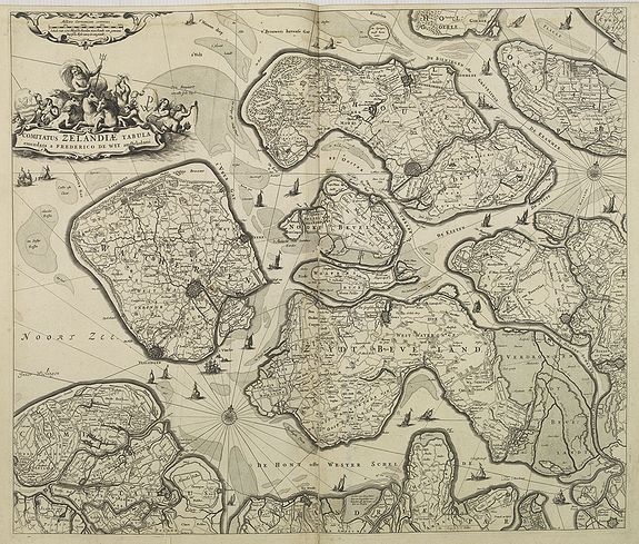 DE WIT, F., Comitatus Zelandiae tabula emendata a Frederico de Wit amstelodami., antique map, old maps
