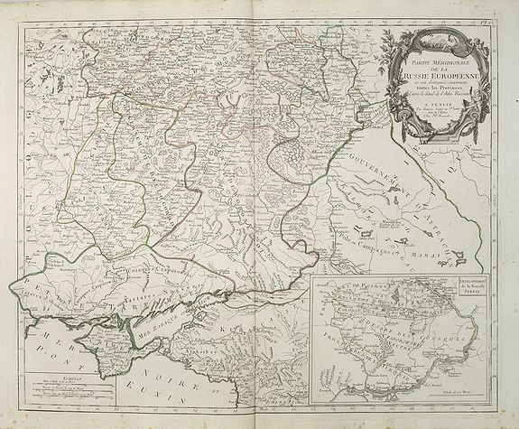 SANTINI, F. / REMONDINI, M., Partie Méridionale de la Russie Europeenne ou sont distinguees exactement toutes les Provinces, d'après le detail de l'Atlas Russien., antique map, old maps