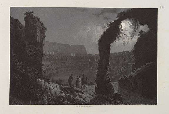 BILLMARK, C.J., Rome. Ruines du Colysée., antique map, old maps