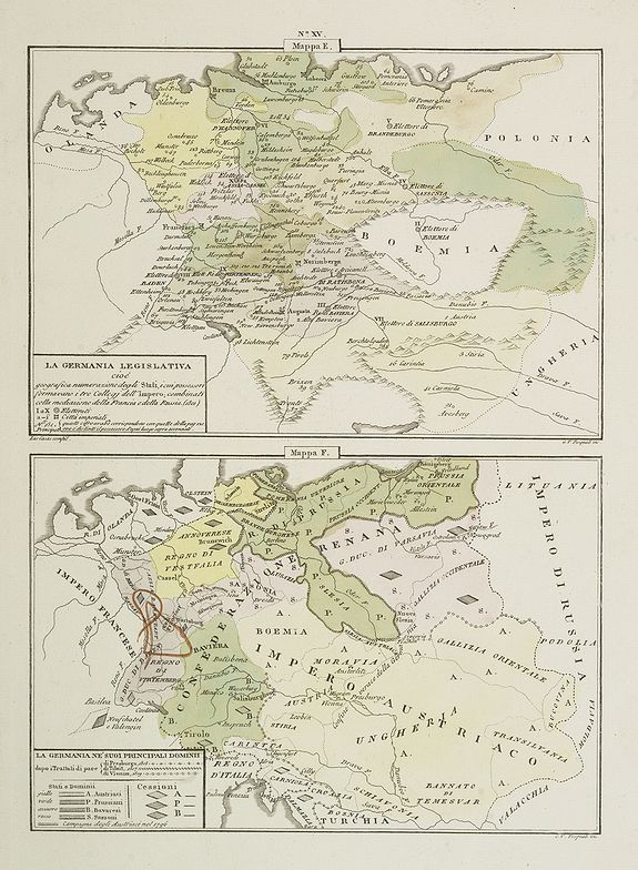 TASSO, G., La Germania Legislativa . . . / La Germania ne' suoi principali dominii . . ., antique map, old maps