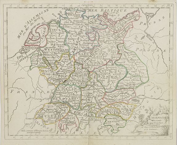 DE LAPORTE, L'Abbé., L'Allemagne . . ., antique map, old maps