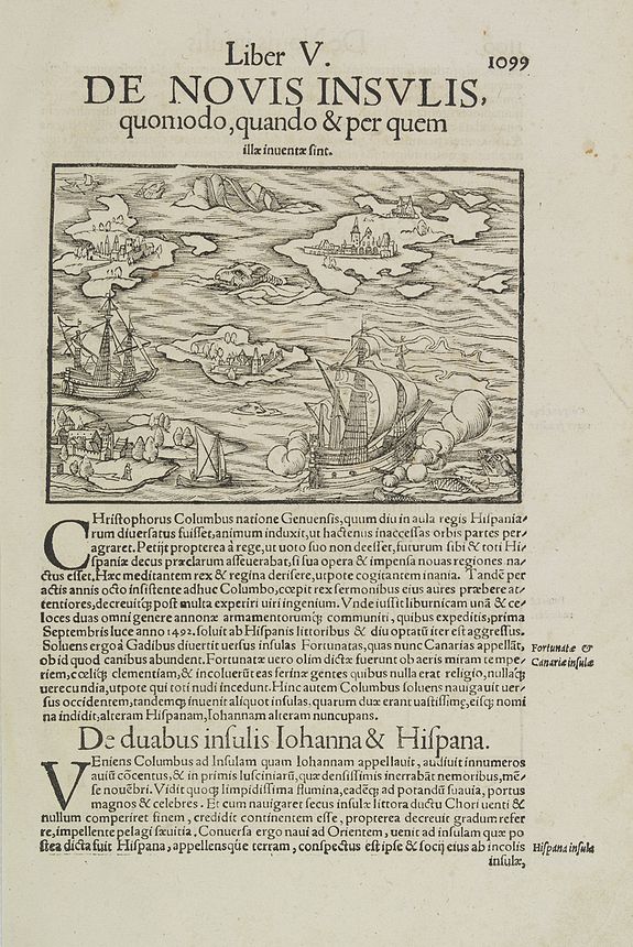 MÜNSTER, S., Liber V. De Novis insulis quomodo, quando & per quem illae inuentae sint., antique map, old maps