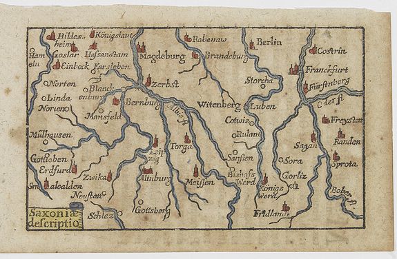 BUCELINI, G., Saxoniae descriptio., antique map, old maps