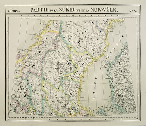 VANDERMAELEN, Ph., Europe. Partie de la Suède et de la Norwège. N°3., antique map, old maps