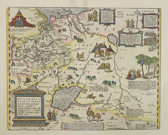 ORTELIUS, A., Russiae, Moscoviae et Tartariae Descriptio., antique map, old maps
