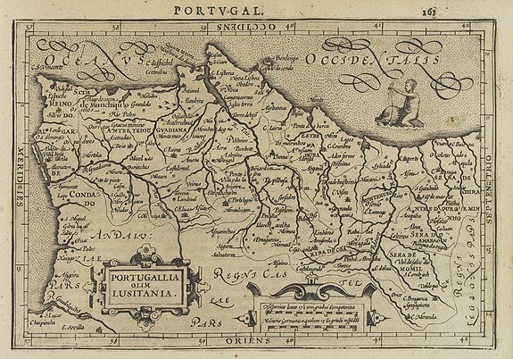 MERCATOR, G./ HONDIUS, J., Portugallia olim Lusitania., antique map, old maps