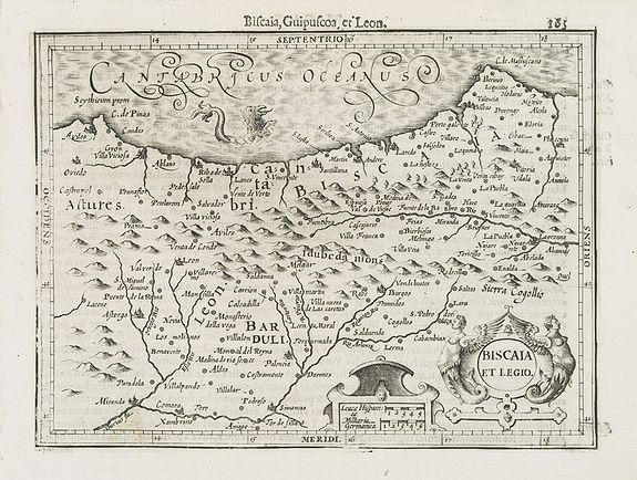 MERCATOR, G./ HONDIUS, J., Biscaia et Legio., antique map, old maps
