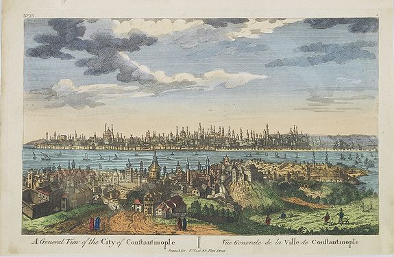 WEST, F., A General View of the City of Constantinople / Vue Générale de la Ville de Constantinople., antique map, old maps