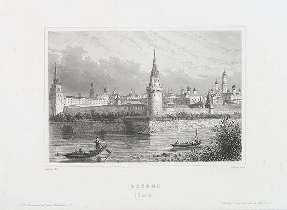 FURNE & CIE., Moscou. (Russie)., antique map, old maps