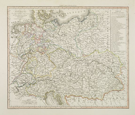 DUFOUR, A.H., Allemagne . . ., antique map, old maps