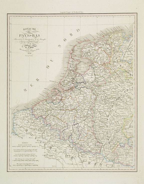 DUFOUR, A.H., Royaume des Pays-Bas . . ., antique map, old maps