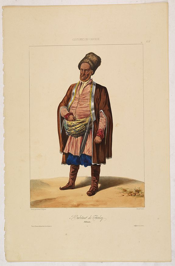 GAGARIN, G., HABITANT de THIRKEY Salataou., antique map, old maps