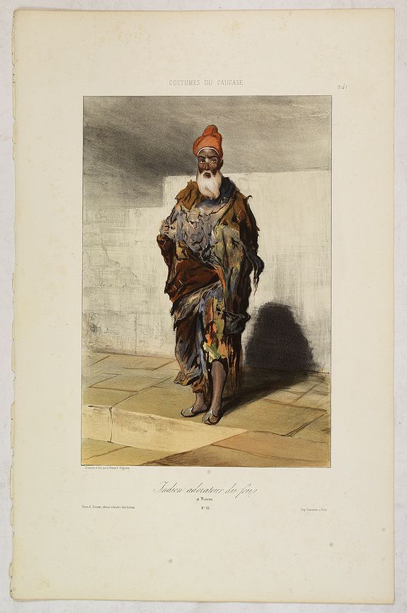 GAGARIN, G., Indien adorateur du feu à Bacou. N°53., antique map, old maps