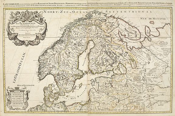 JAILLOT, H. / MORTIER, P., La Scandinavie et les environs, ou sont le royaumes de Suede de Danemarck, et de Norwege . . ., antique map, old maps