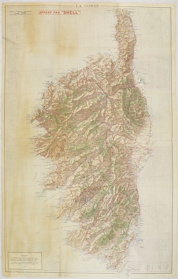 SERVICE GEOGRAPHIQUE DE L'ARMEE., La Corse., antique map, old maps