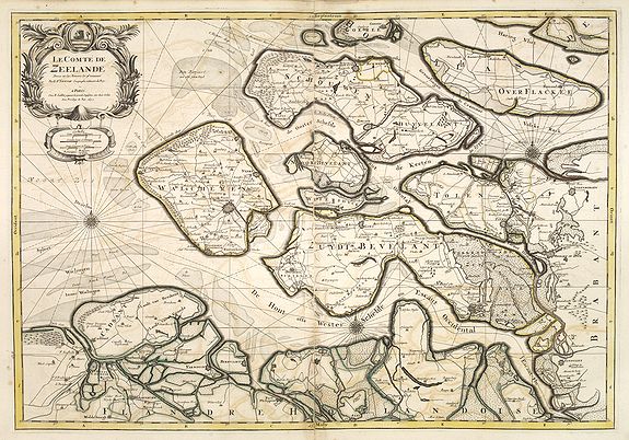 JAILLOT, H. / MORTIER, P., Le Comté de Zeelande . . ., antique map, old maps