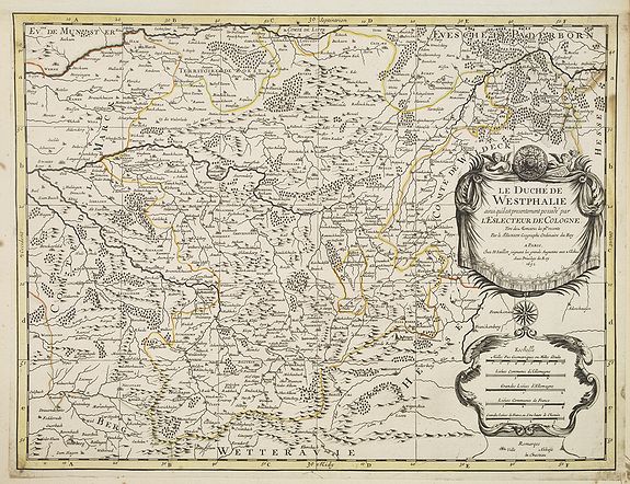 JAILLOT, H. / MORTIER, P., Le Duché de Westphalie . . ., antique map, old maps