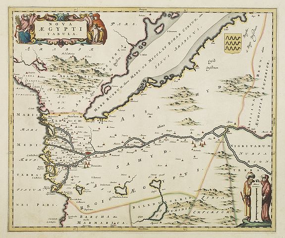 BLAEU, J., Nova Aegypti Tabula., antique map, old maps