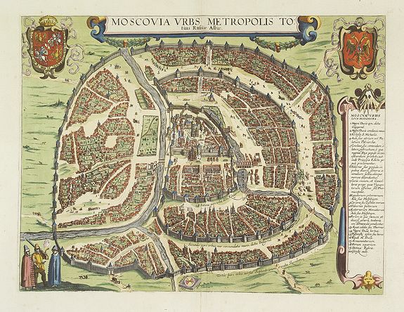 DE WIT, F, Moscovia urbs Metropolis totius Russiae Albae., antique map, old maps