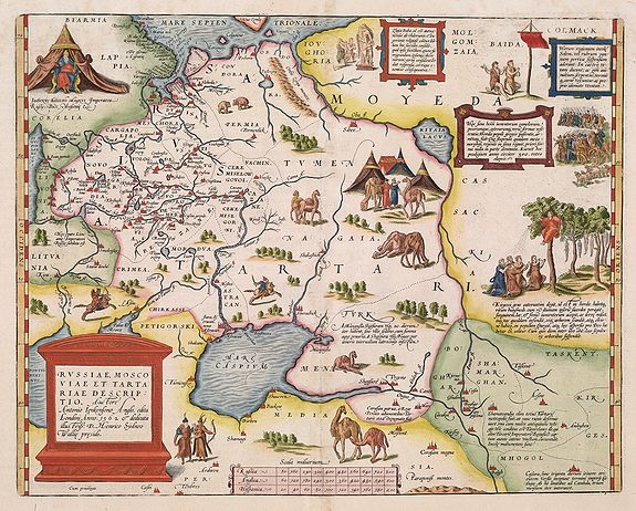 ORTELIUS, A., Russiae, Moscoviae et Tartariae Descriptio., antique map, old maps