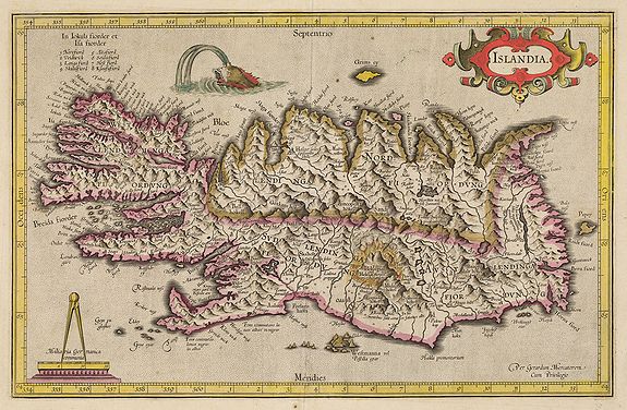 MERCATOR, G./ HONDIUS, J., Islandia., antique map, old maps