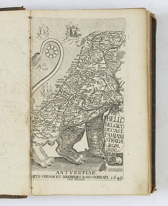 CNOBBARI, J., De Bello Belgico decas prima.. - with Leo map., antique map, old maps