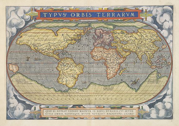 ORTELIUS, A., Typus Orbis Terrarum., antique map, old maps