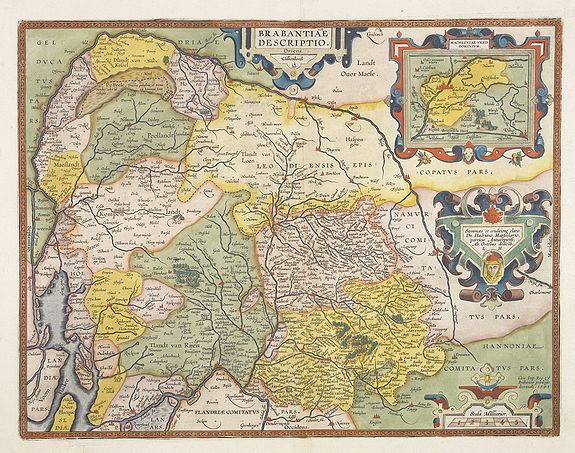 ORTELIUS, A., Brabantiae Descriptio., antique map, old maps
