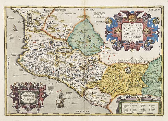 ORTELIUS, A., Hispaniae Novae., antique map, old maps