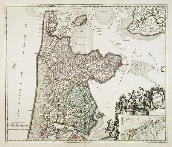 OTTENS, R. & J., Hollandiae Septentrionalis & Frisiae Occidentalis. . ., antique map, old maps