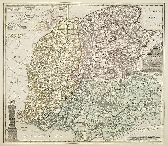 HALMA, F., Frisiae dominium vernaculé Friesland. . ., antique map, old maps