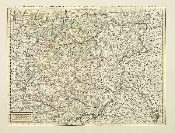 OTTENS, R. / J., Partie Meridionale de Moscovie. . ., antique map, old maps