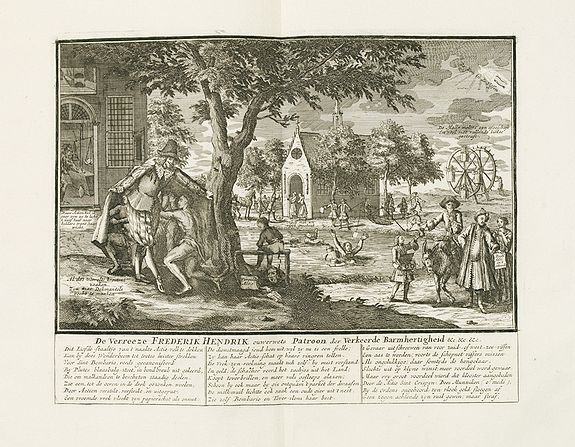 ANONYMOUS, De verreeze Frederik Hendrik ouwerwets patroon der verkeerde barmhertigheid. . ., antique map, old maps