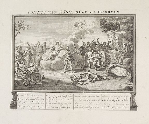 ANONYMOUS, Vonnis van Apol over de bubbels., antique map, old maps