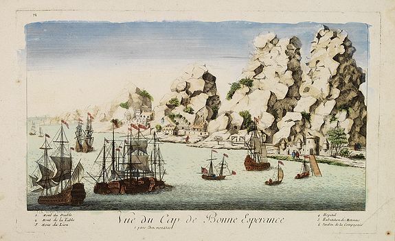MONDHARE, L,J., Vue du Cap de Bonne Esperance., antique map, old maps