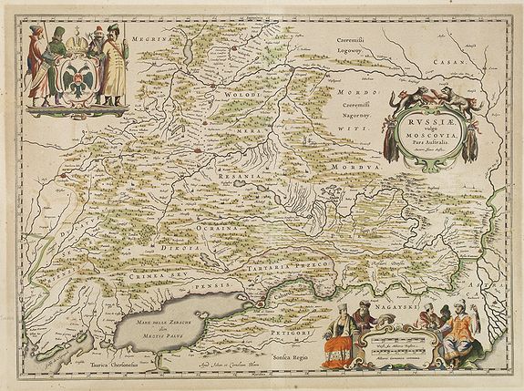 BLAEU, J. / C., Russiae vulgo Moscovia pars australis. . ., antique map, old maps