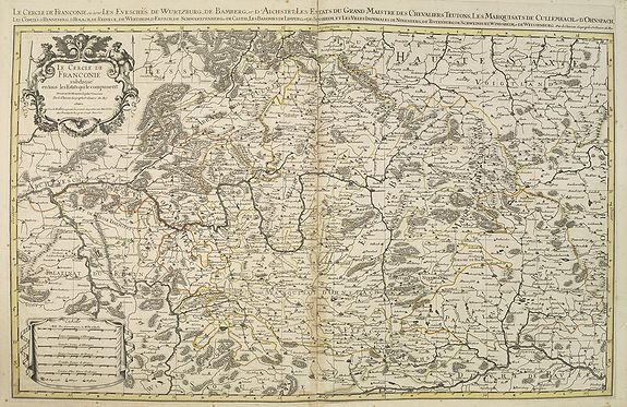 JAILLOT, H. / MORTIER, P., Le cercle de Franconie. . ., antique map, old maps