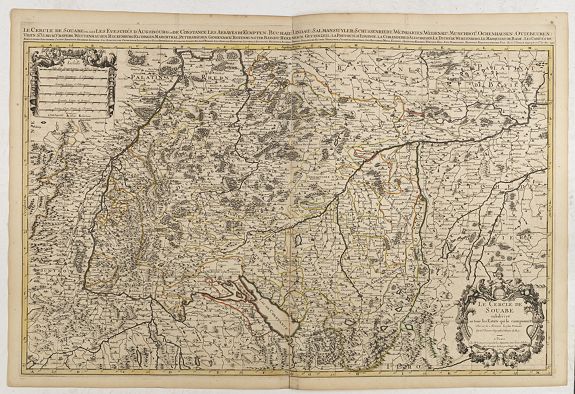 JAILLOT, H. / MORTIER, P., Le cercle de Souabe. . ., antique map, old maps