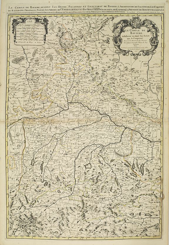 JAILLOT, H. / MORTIER, P., Le cercle de Baviere. . ., antique map, old maps