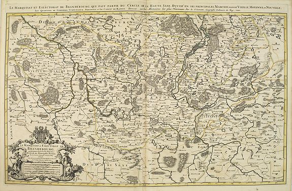 JAILLOT, H. / MORTIER, P., Le marquisat et electorat de Brandebourg, antique map, old maps