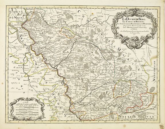 JAILLOT, H. / MORTIER, P., Le Duche de Berg, le Comte de Homberg. . ., antique map, old maps