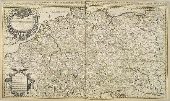 JAILLOT, H. / MORTIER, P., L'Empire D'Allemagne distingue suivant l'estendu de tous les estats, . . ., antique map, old maps