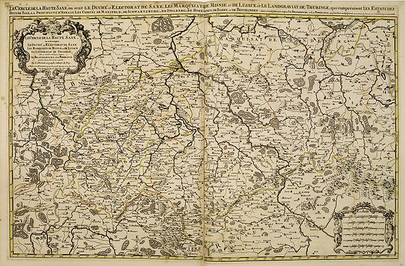 JAILLOT, H. / MORTIER, P., Le cercle de la haute saxe ou sont compris le duche et electorat de Saxe. . ., antique map, old maps