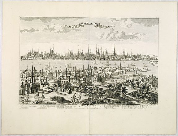 CHEREAU, J. / AVELINE, P.A., Constantinople ville de Romanie et capitale de l'Empire des Turcs., antique map, old maps