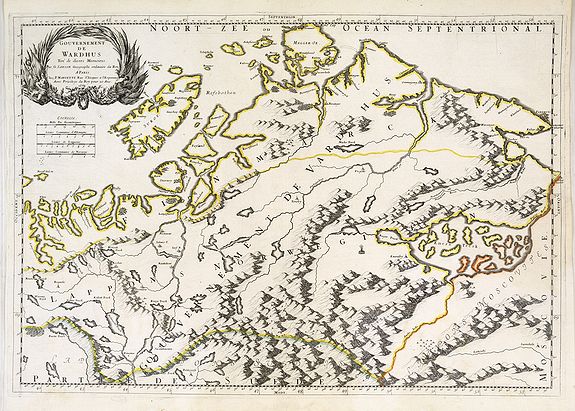 SANSON, G., Gouvernement de Wardhus Tiré de divers Memoires., antique map, old maps