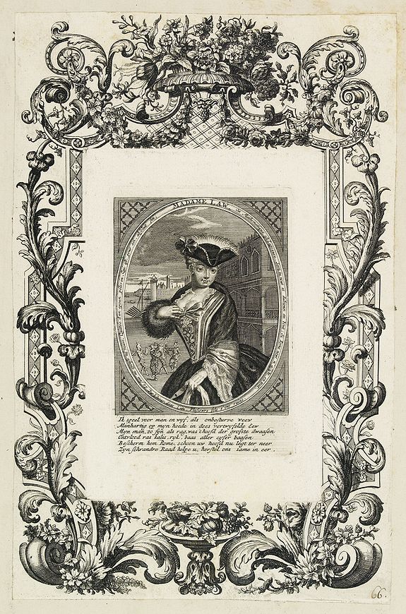 ANONYMOUS, Madame Law. Ik speel voor man en wyf, als onbesturve weew. . ., antique map, old maps