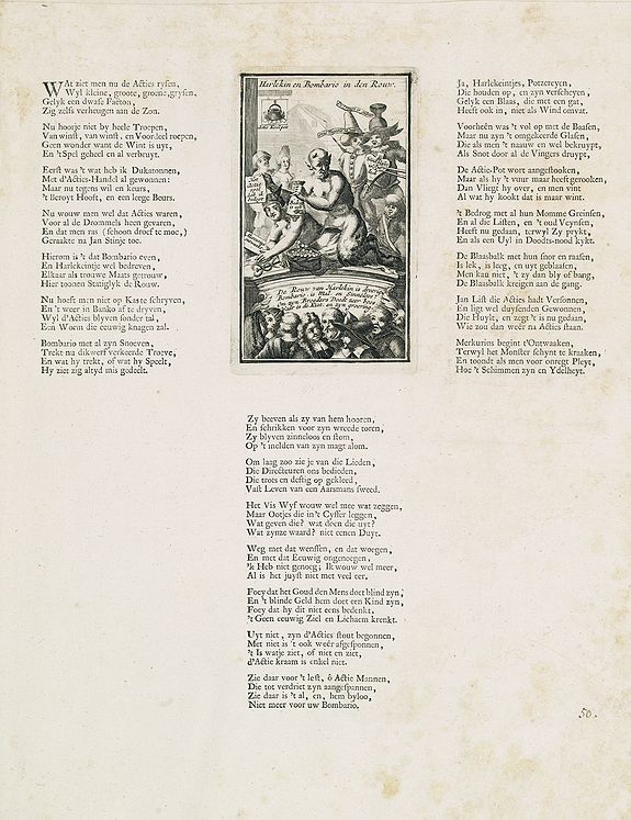 ANONYMOUS, Harlekin en Bombario in den Rouw., antique map, old maps